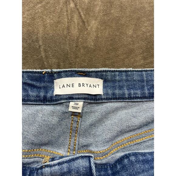 Lane Bryant‎ Straight Jeans Plus Size 20p Blue Stretch Distressed - Picture 5 of 8